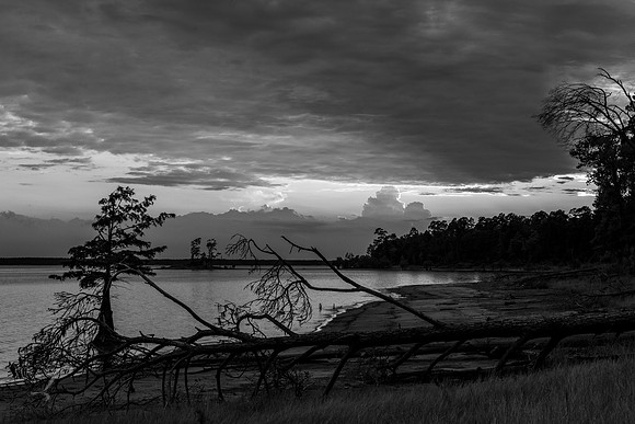 Lake at Sunset B&W