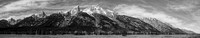 Grand Teton Panorama 2 B&W Muted Sky
