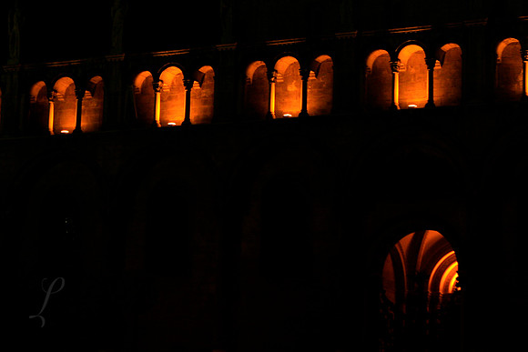 Mosque of Pasha Qasim Lighted Windows, Pecs, Hungary