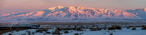 Utah Sunset Mountains Panorama