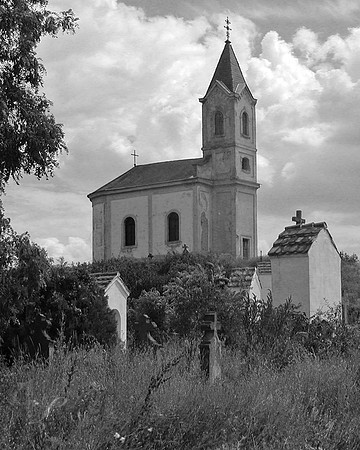 Hungarian Country Church B&W
