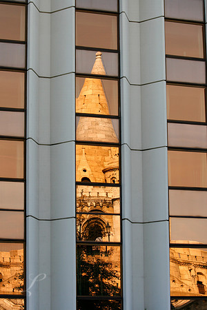 Reflection of Fisherman's Bastion, Budapest