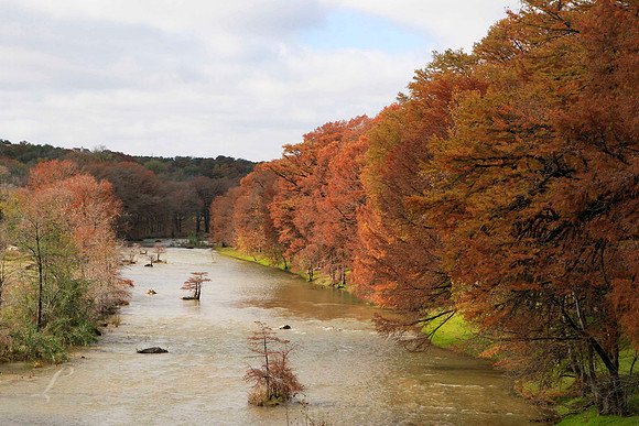 Blanco River In Fall, Wimberley, Texas