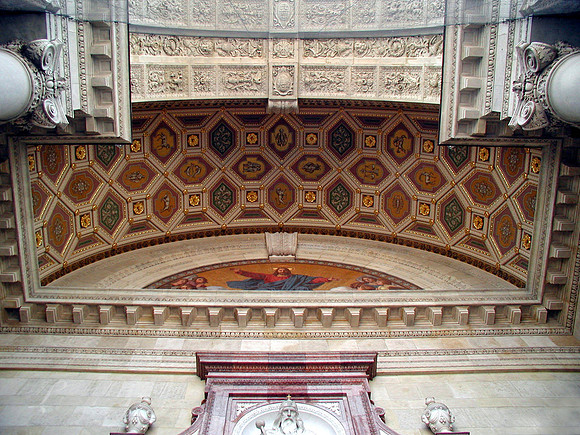 Entrance Saint Stephen's Basilica - Budapest, Hungary