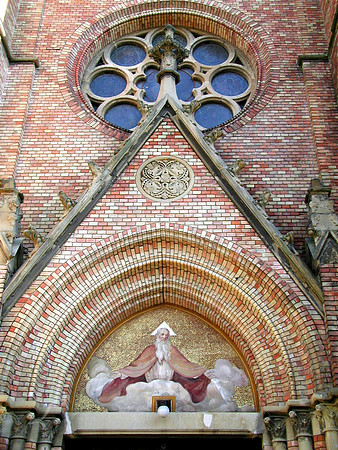 Mosaic At Church in Mohács, Hungary