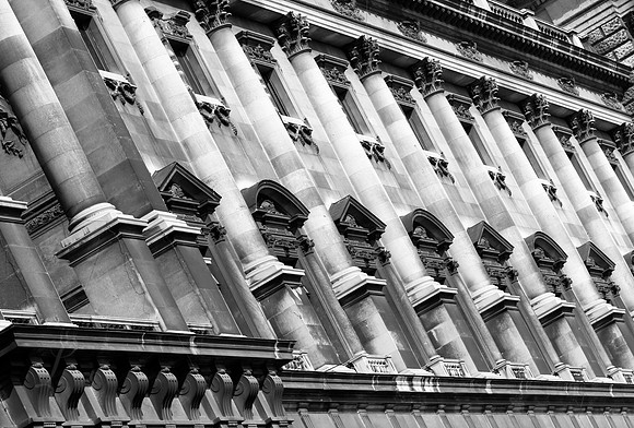 Vienna Building Facade B&W