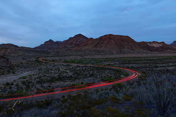 Ross Maxwell Drive Night Curve