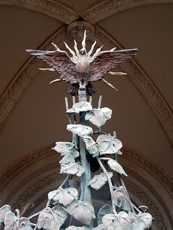 Pécs, Hungary Cathedral Dove Sculpture