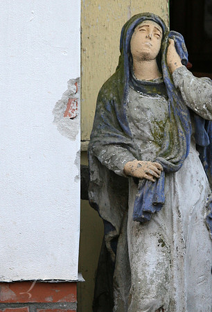 Mary Statue In Garage, Gyula Hungary